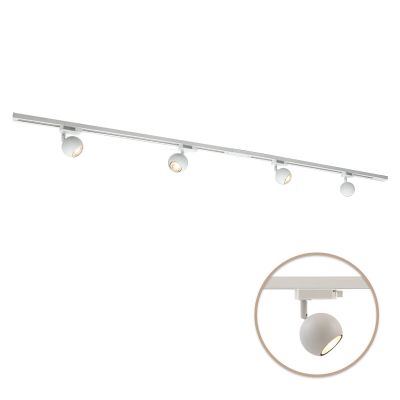 2M 1 fas skensystem vit + 4 Alco spotlights