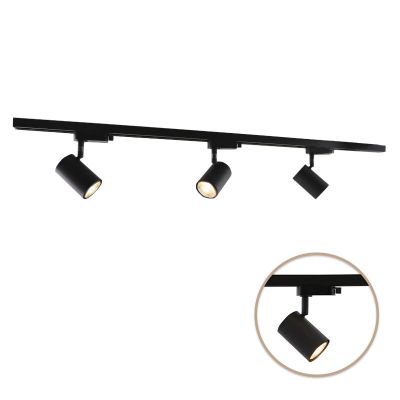 1M 1 fas skensystem svart + 3 Elena spotlights