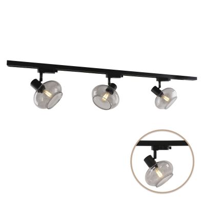 1M 1 fas skensystem svart + 3 Skip spotlights