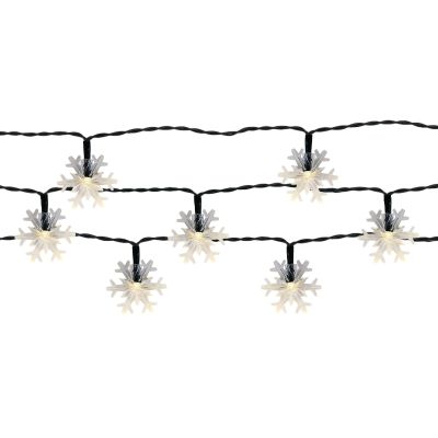 Snöflingor solsladd trädgårdsbelysning 50 LED varmvit
