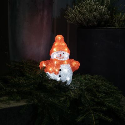 Snögubbe med röd hatt, 22,5 cm