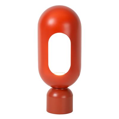 Orange bordslampa modern, Barris, med brytare