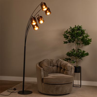 Rostfärgad golvlampa modern, Rankos, med brytare