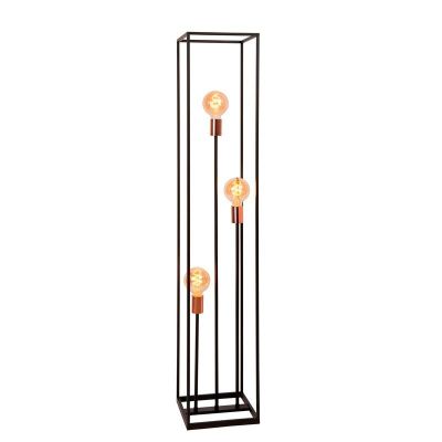 Koppar golvlampa modern, Arthur, med brytare