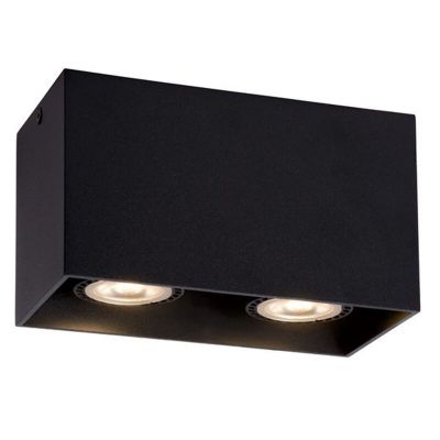 Svart utanpåliggande spotlight modern, Raina