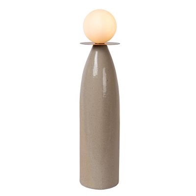 Keramik bordslampa grå, Figaro, med brytare