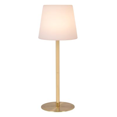 Guld uppladdningsbar utomhusbordslampa modern, Tyon, 2W, 2700K LED, IP65, med beröringsdimmer