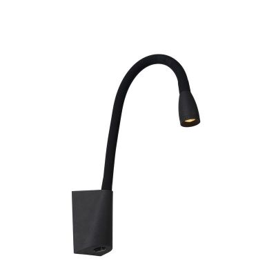 Svart vägglampa modern, Galen, 3W, 3000K LED, med brytare