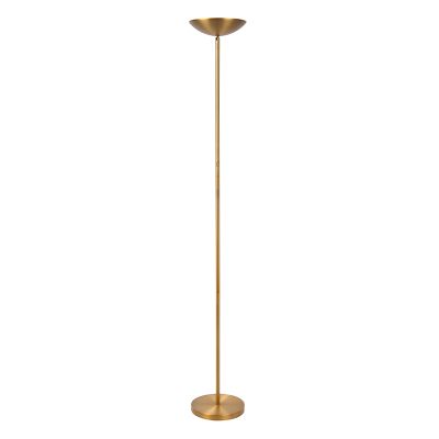 Mässing läslampa golv modern, Zenith, 20W, 3000K LED, med beröringsdimmer