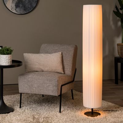 Vit golvlampa modern, Fold, med brytare