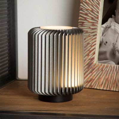 Grå bordslampa modern, Turbin, 5W, 3000K LED, med brytare