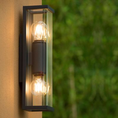 Antracit utelampa modern, Claire, IP54