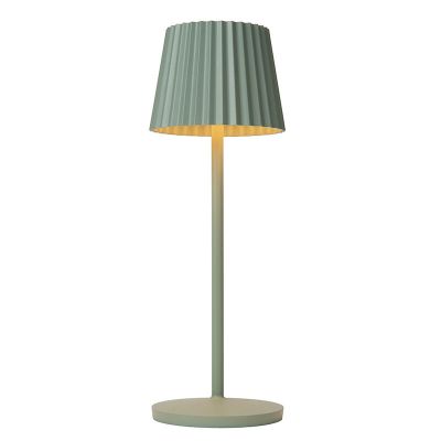 Grön bordslampa utomhus rustik, Justine, 2W, 2700K LED, IP54, med beröringsdimmer