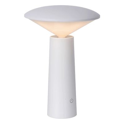 Vit bordslampa utomhus modern, Jive, 4W, varm till kall vit justerbar LED, IP44, med brytare