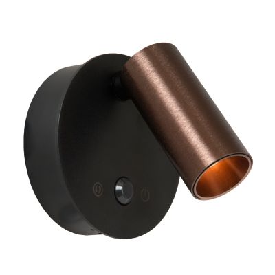 Brun uppladdningsbar vägglampa modern, Toni, 2W, 2700-4000K, med beröringsdimmer
