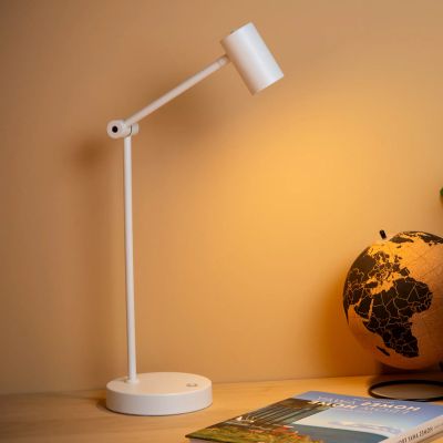 Vit uppladdningsbar bordslampa modern, Tipik, 3W, 2700K LED, med beröringsdimmer