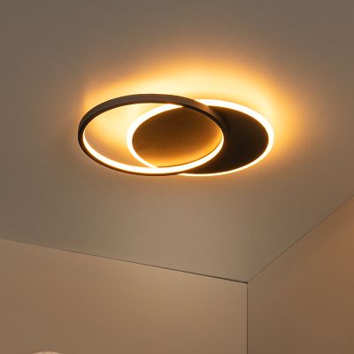 Svart plafond modern, Axelle, 24W, 2700K LED, 3 stegs dimmer