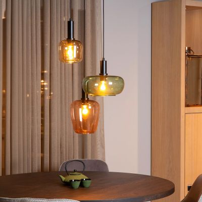 Flerfärgad fönsterlampa retro, Ilona