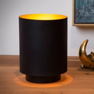 Guld bordslampa modern, Suzy, med brytare