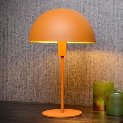 Gul bordslampa modern, Siemon, med brytare
