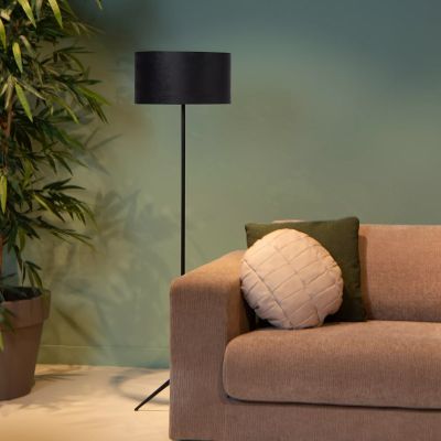 Svart golvlampa modern, Tondo, med brytare