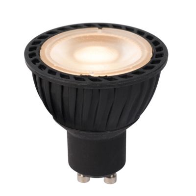 Dimbar Lucide GU10 LED lampa, Jordan, svart, 5w, dim för att värma