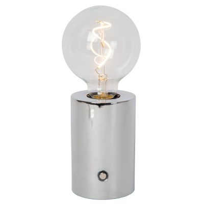Krom uppladdningsbar bordslampa modern, Vivo, med beröringsdimmer