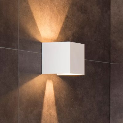 Vit up down vägglampa modern, Axi, 6W, 2700K LED, IP54