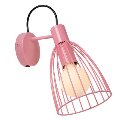 Beige vägglampa barn tyg, Macarons