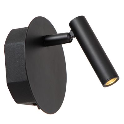 Svart sänglampa modern, Jolijn, 2W, 3000K LED, med brytare