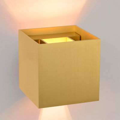Guld up down vägglampa modern, Xio