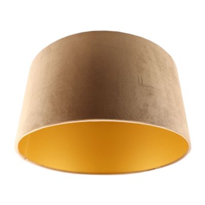 Modern velour lampskärm guld, Melanie