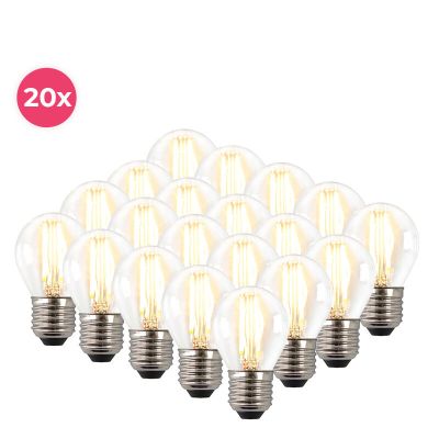 20-pack dimbar Melchis E27 LED-kula, 4w varmvit