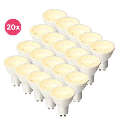 20-pack vit GU10 LED spot Antonie, 3 Watt, 2700K