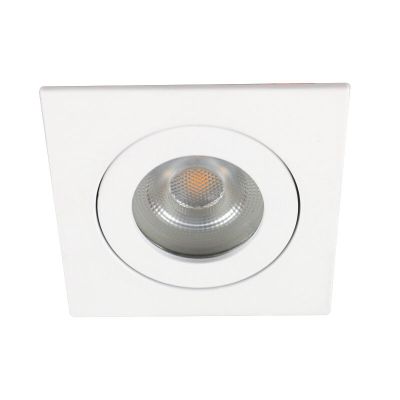 Vit modern infälld spotlight badrum aluminium, Dorx, IP44