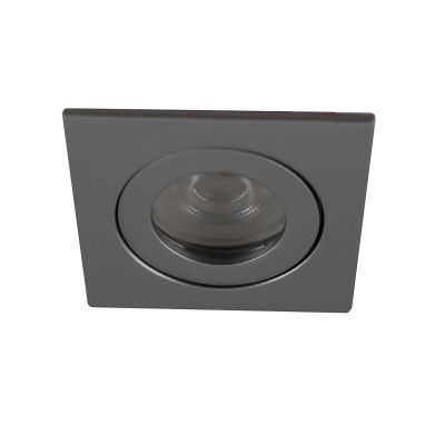 Silver modern infälld spotlight badrum aluminium, Dorx, IP44