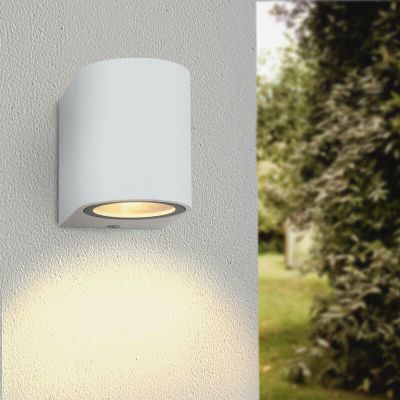 Aluminium utelampa vit, Corina, IP44