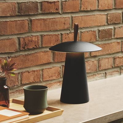 Svart uppladdningsbar bordslampa modern, Ara, 2W, 3000K LED, IP54, med brytare