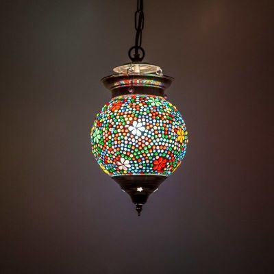 Flerfärgad orientalisk fönsterlampa mosaik, Nisrin