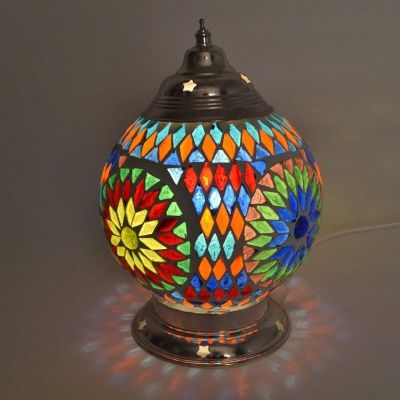 Flerfärgad orientalisk bordslampa mosaik, Sabri