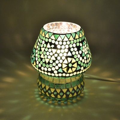 Grön orientalisk bordslampa mosaik, Rachel