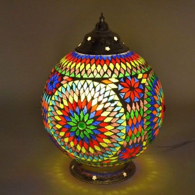 Flerfärgad orientalisk bordslampa mosaik, Dalil