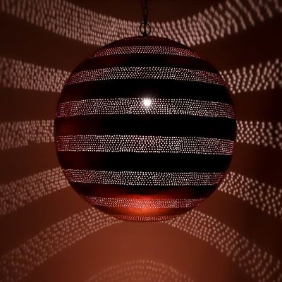 Koppar orientalisk fönsterlampa filigran, Nimra