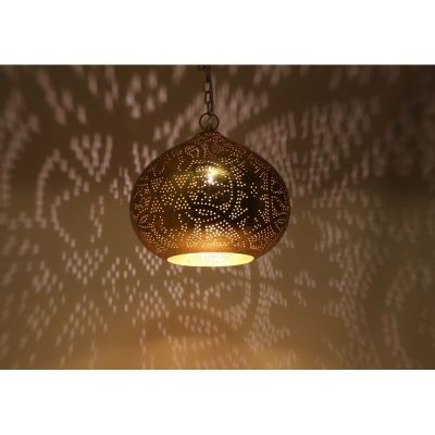 Guld orientalisk fönsterlampa metall, Noah