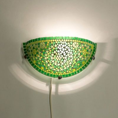 Grön orientalisk vägglampa mosaik, Haja