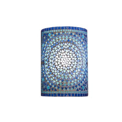 Blå orientalisk vägglampa mosaik, Mahdia