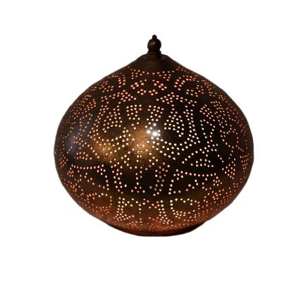 Koppar orientalisk bordslampa filigran, Nour