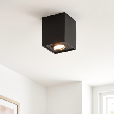 Modern utanpåliggande spotlight svart, Dane