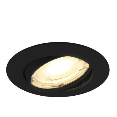 Aluminium infälld spotlight svart, Rudo
