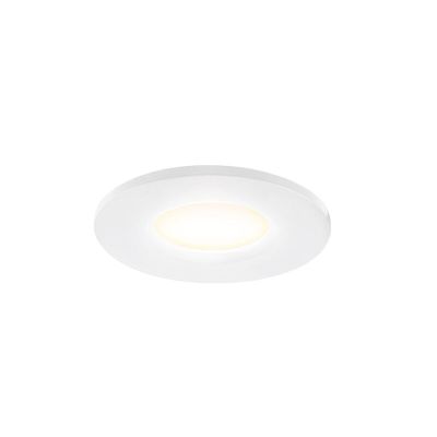 Vit mini infälld spotlight aluminium, Philomena, 1,5W, 2700K LED, IP44